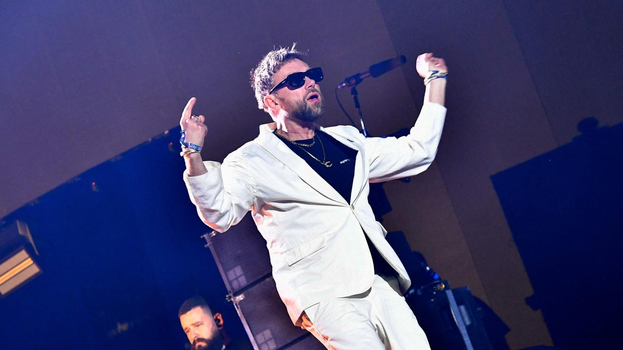 Damon Albarn was reduced to begging for a crowd singalong at Coachella. Picture: AFP