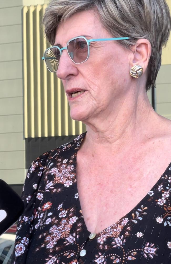 Gail Kriss, grandmother of Lleyton Bartlett, outside court after her grandson's killer was sentenced. Photo: Elizabeth Neil