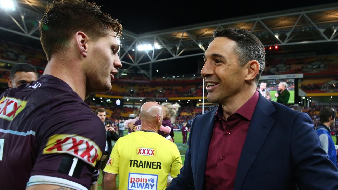 Billy Slater is confident he can bring out the best in Kalyn Ponga in Origin. Picture: Adam Head