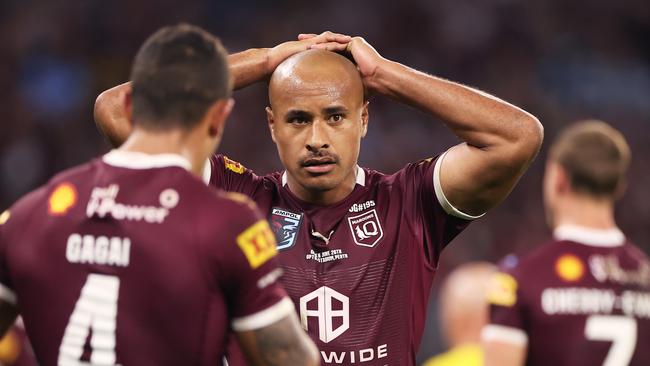 Felise Kaufusi was sin-binned in the first half. Picture: Mark Kolbe/Getty