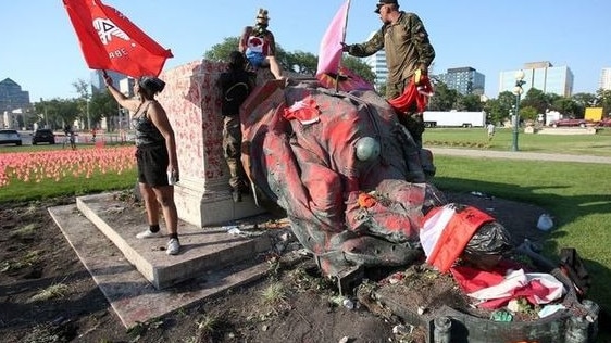 Statues of Queen Victoria and Queen Elizabeth were toppled in Manitoba.