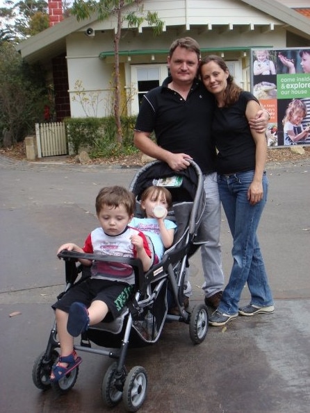 Fernando Manrique picture with Maria Lutz and their children. It’s unknown why he decided to kill himself and his family. Picture: Facebook