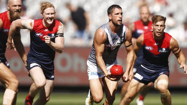 Travis Boak ignited the Power against the Dees. Picture: AAP