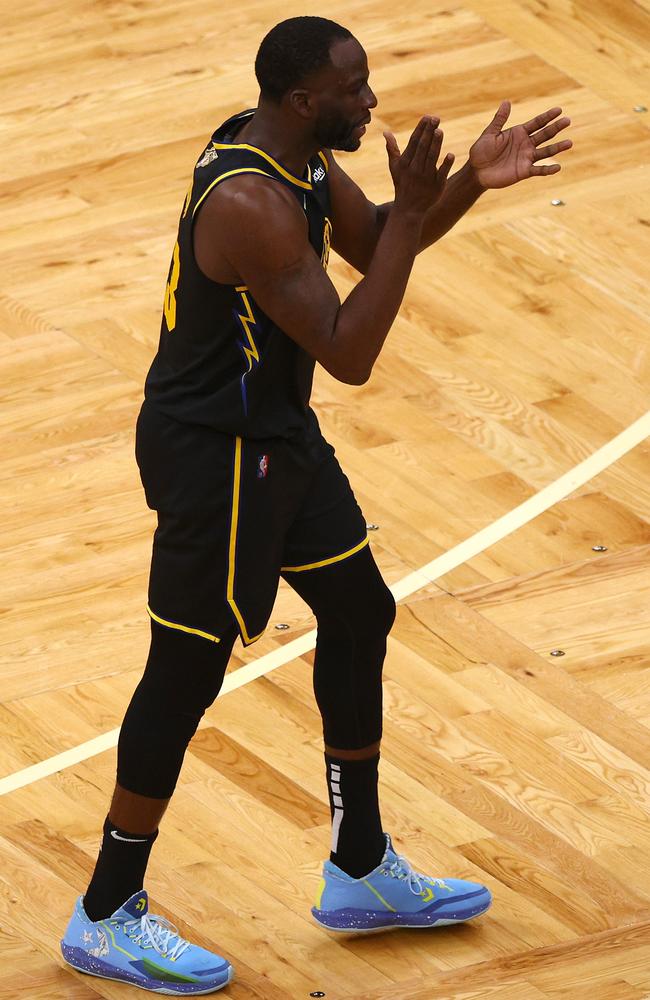 Draymond Green became the focus of the Boston crowd. (Photo by Elsa/Getty Images)