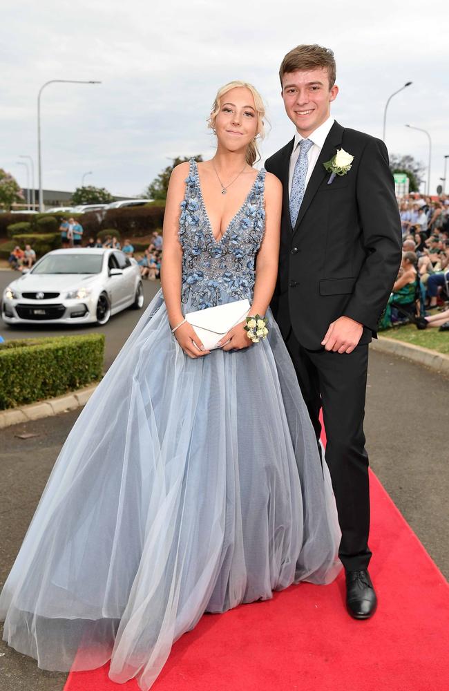 Lani Pade and Sam Gaydon at Highfields State Secondary College. Picture: Patrick Woods.