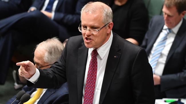 Mr Morrison went hard against Mr Dutton’s policy idea saying it would cost the government $7.5 billion over four years. Picture: AAP