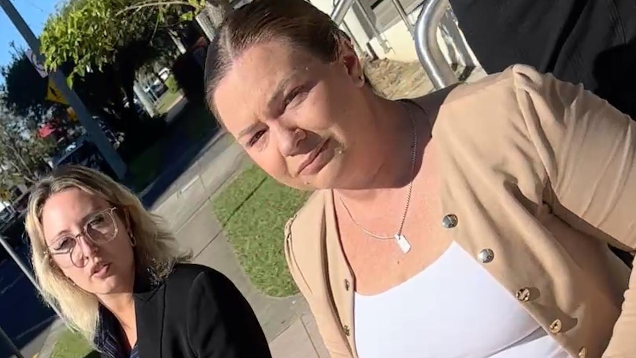 Solicitor Demi Quadrio (left) with Tamara-Lee Livingstone (right) leaving Maroochydore Magistrates Court this week. Picture: Sam Turner