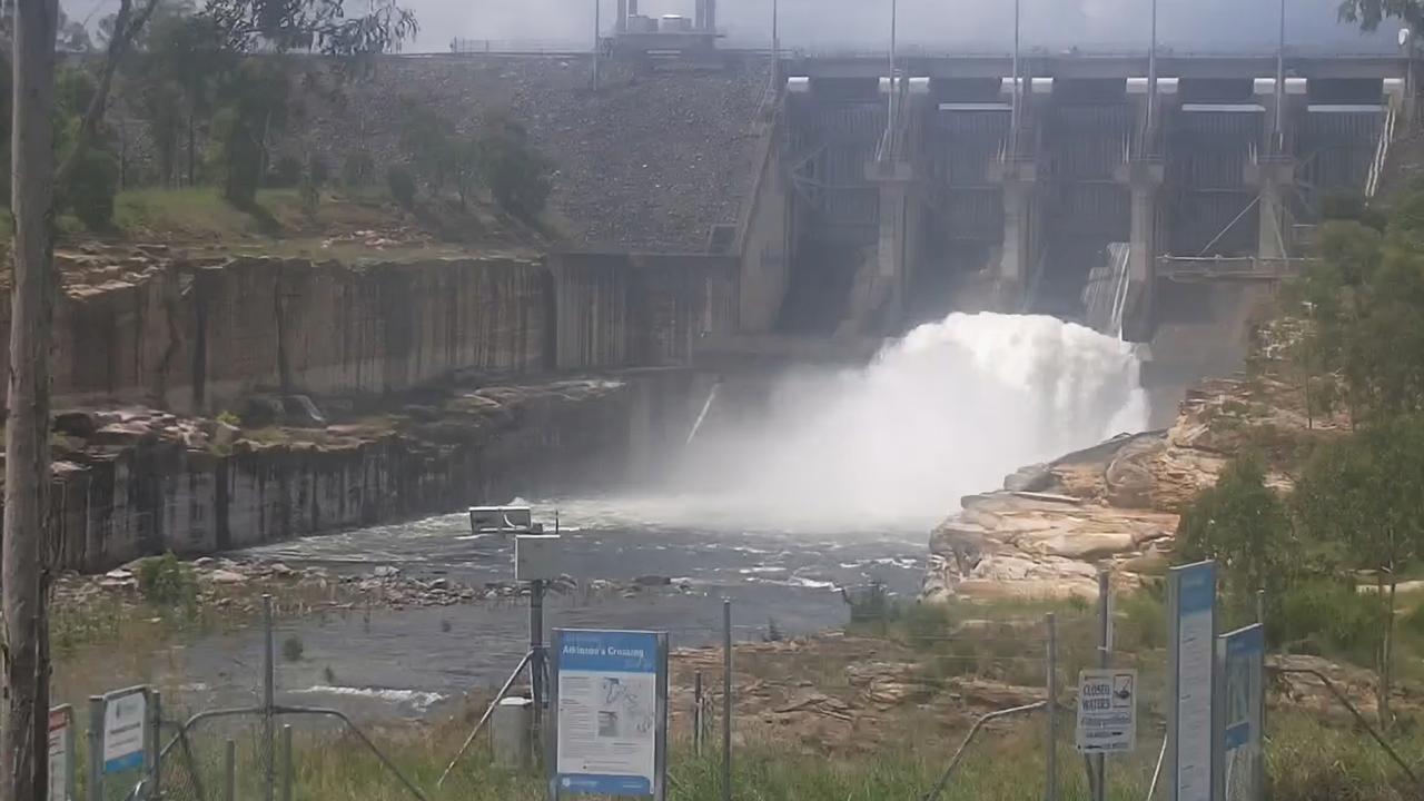 The floodgates at Wivenhoe Dam were also opened last month. Picture: Seqwater