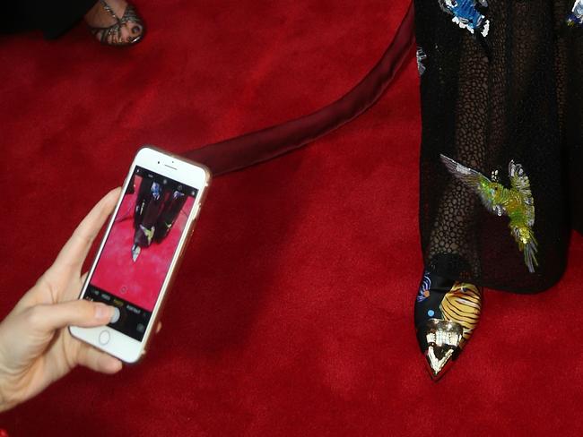 Claudia Karvan arrives on the red carpet for the 2017 Logies at Crown Casino, Melbourne. Picture: Hamish Blair