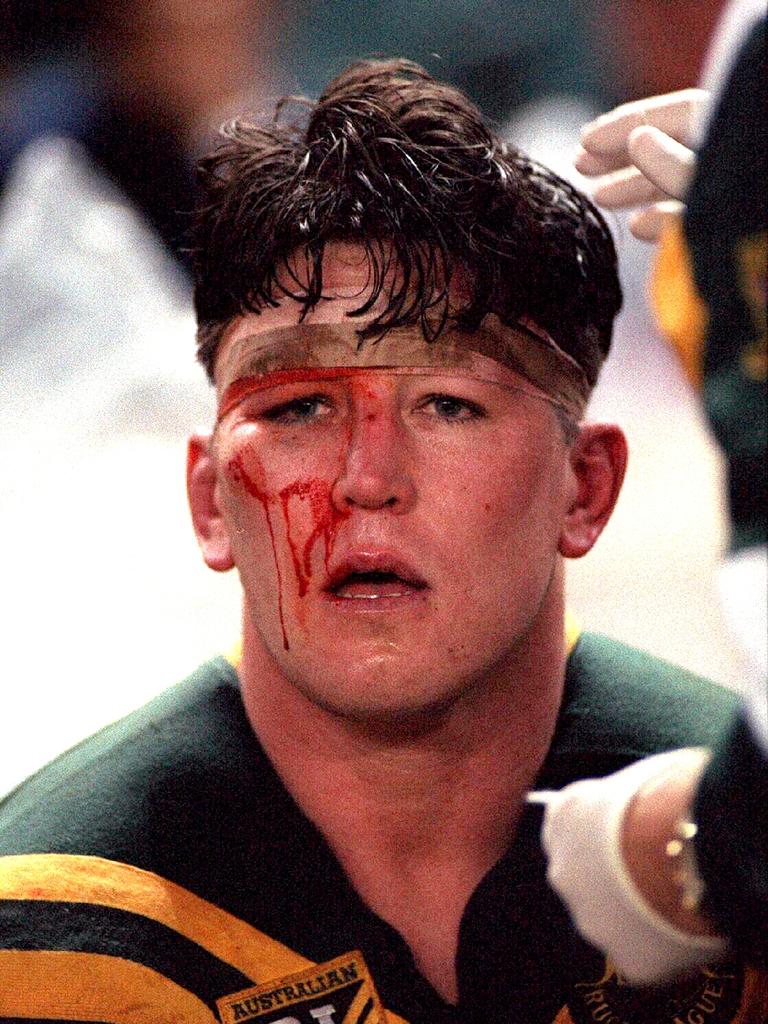 Mark Carroll during 1995 second test, Australia v New Zealand, Sydney Football Stadium (SFS). Sport / Rugby League / Alone