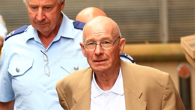 Roger Rogerson leaving King Street Supreme Court today after his murder trial of Jamie Gao began today. Picture: Adam Taylor