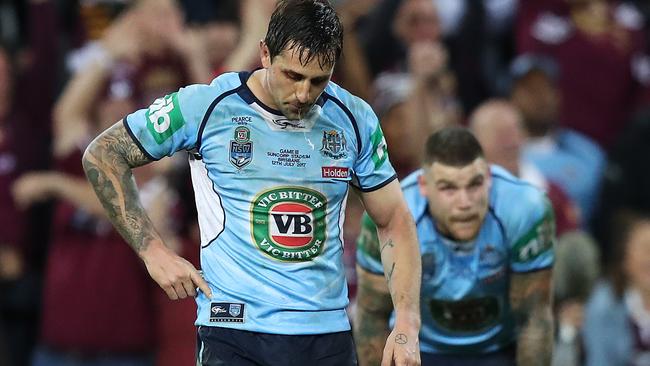 Mitchell Pearce is under fire after another Origin loss. Picture: Brett Costello