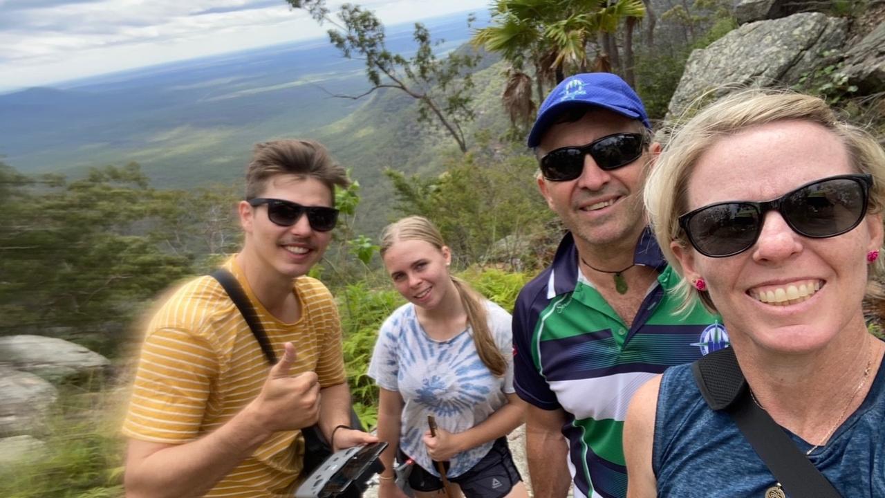 Mark and Sam Briggs with their children Liam and Daena.