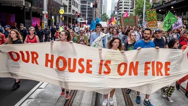 Extinction Rebellion protesters are risking their end goal in taking such an extreme approach. Picture: Daily Telegraph/Flavio Brancaleone