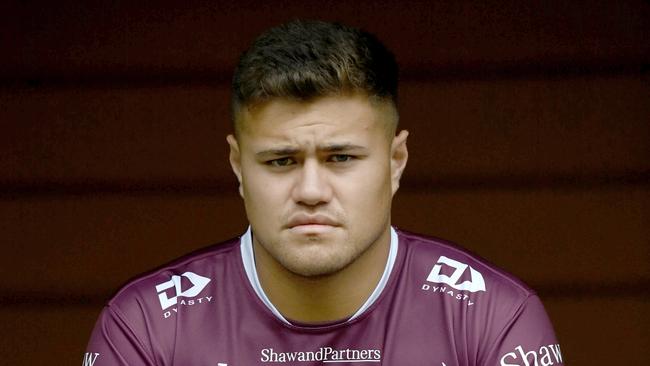 Manly Nrl player Josh Schuster at the teams 2023 season launch. Photo Jeremy Piper