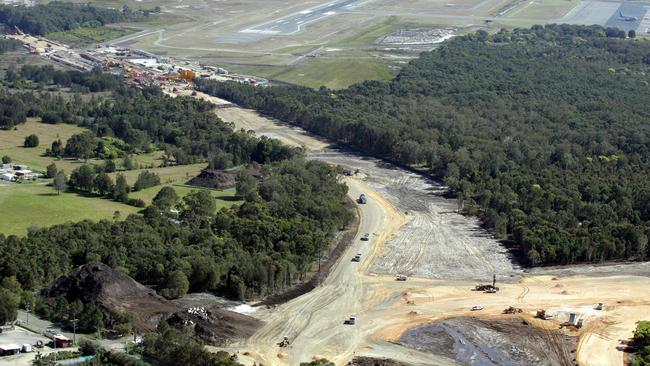 The Tugun Bypass under construction.