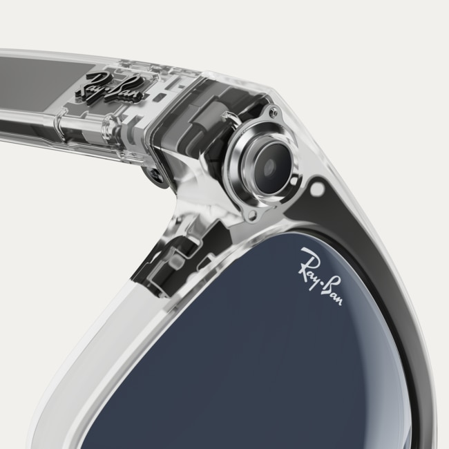 A limited edition set of Shiny Transparent Wayfarer frames, which show off the tech inside, were announced today.