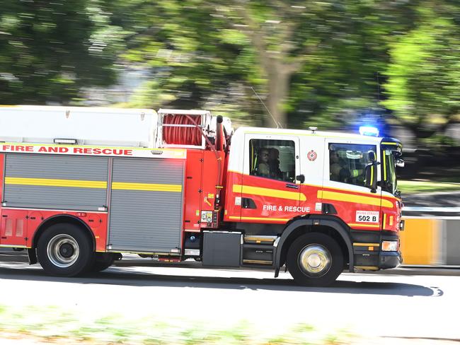 Police are investigating after three trucks were destroyed in a fire at Glanmire, near Gympie, early Saturday morning. Picture: NewsWire / John Gass