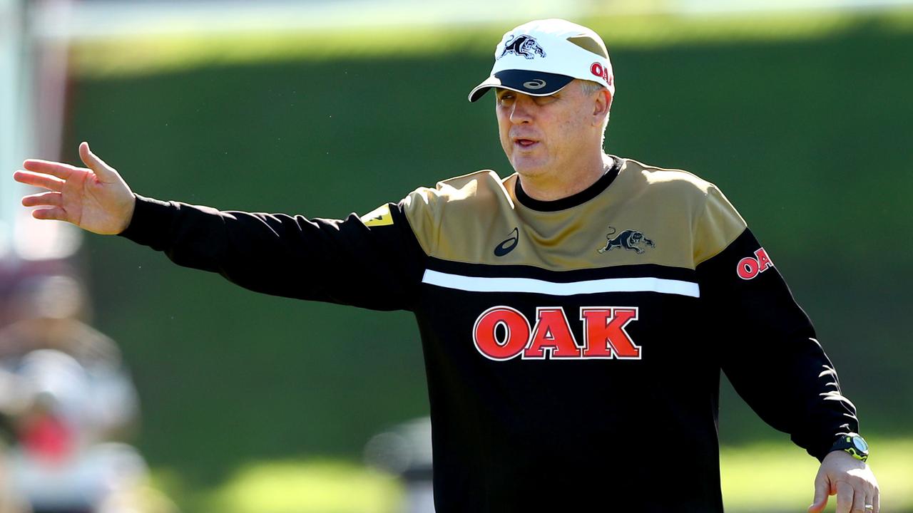 Anthony Griffin during a Panthers training session. Picture: Gregg Porteous