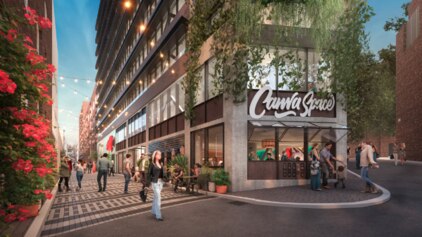 Canvas set for a $55 million business office space