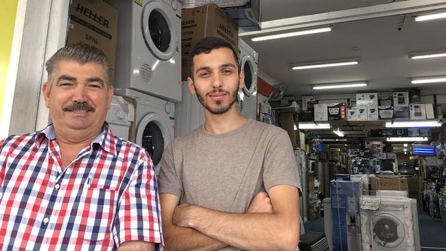 Najem and Sam Naamo at Bi-Rite electrical store Merrylands.