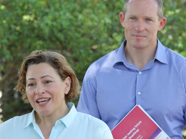 Deputy Premier and Member South Brisbane Jackie Trad will welcome Minister for Housing and Public Works Mick de Brenni to Davies Park Markets to announce the Palaszczuk GovernmentÕs proposed reforms to the rental industry, following state-wide consultation that received 135,000. Pic Mark Cranitch.