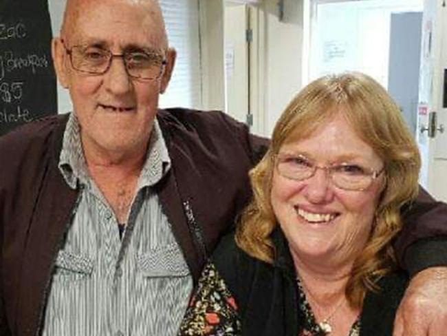 Delphine with late husband, truck driver Neville Mugridge. Picture: Supplied