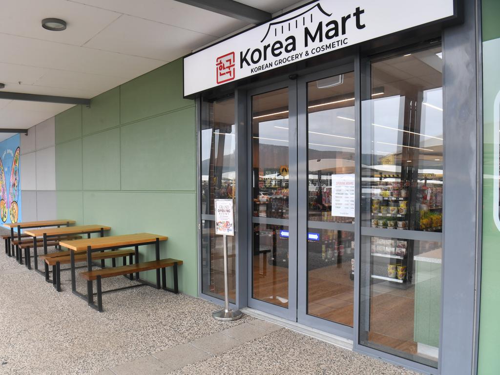 Jonghyuk Lim and Tak Lee at the Korea Mart which has opened in Fairfield Central. Picture: Evan Morgan