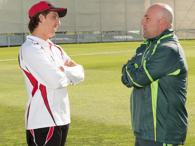 Jake Lehmann with his dad, Darren back in 2015.