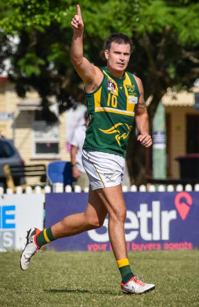 Maroochydore Roos forward Mitch Scholard in action. Picture: Highflyer Images.