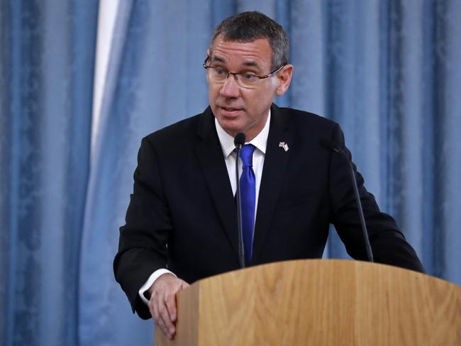 LONDON, ENGLAND - JANUARY 23: Israel's Ambassador to the United Kingdom, Mark Regev, speaks during the annual Holocaust Memorial Commemoration event, co-hosted with the Israeli Embassy, at the Foreign & Commonwealth Office on January 23, 2019 in London, United Kingdom. The Foreign Secretary will deliver a keynote speech and unveil the Frank Foley bust. Frank Foley was a British Secret Intelligence Service Officer who in the late 1930s saved thousands of Jews by helping them escape Nazi Germany. (Photo by Tolga Akman - WPA Pool/Getty Images)