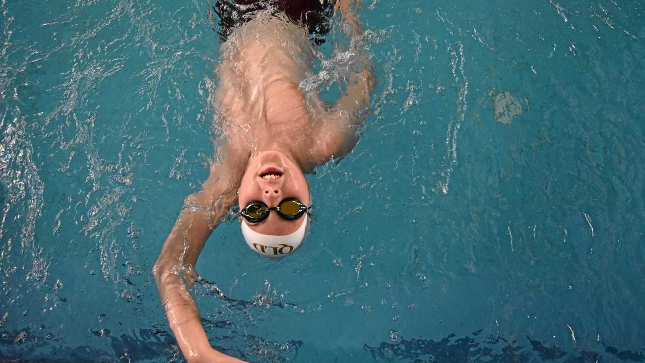 OUR SWIMMING STAR: Michael Whitby hasn't let any of life's challenges stop him from remaining grateful and doing his best. Picture: Meg Gannon