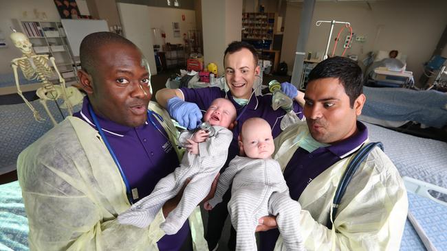 Torrens University nursing students. Picture: Alex Coppel