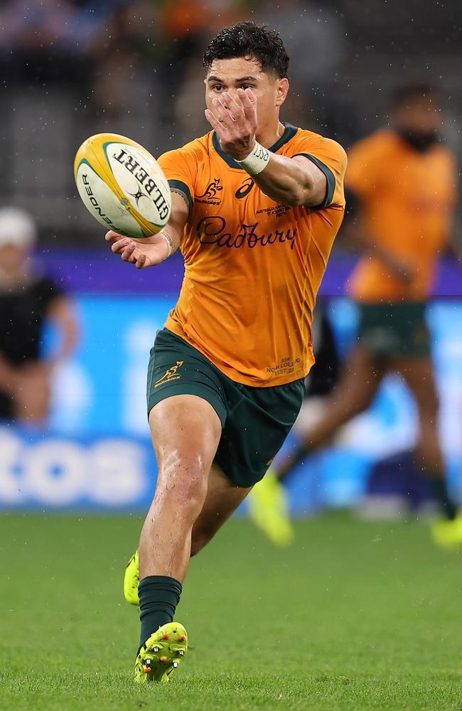 Noah Lolesio praised coach Joe Schmidt’s impact on his game. Picture: Getty Images