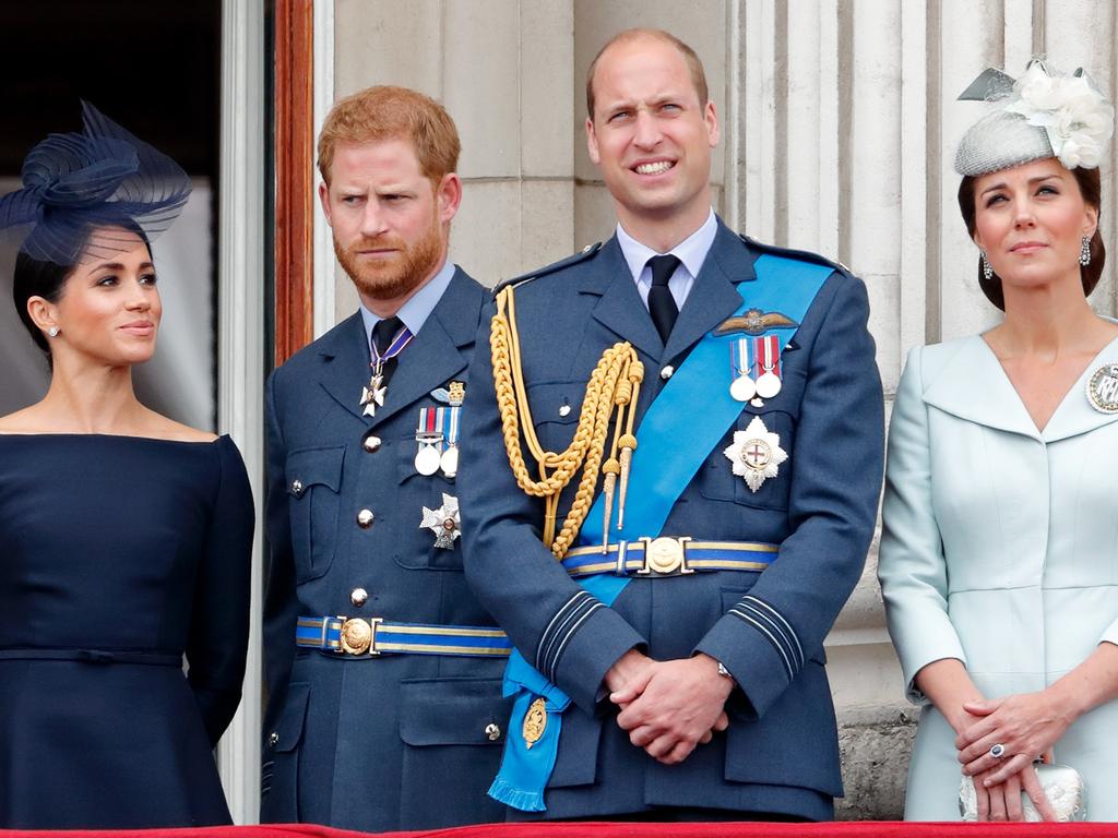 Megjan, Harry, William and Kate in 2018. Picture: Getty Images