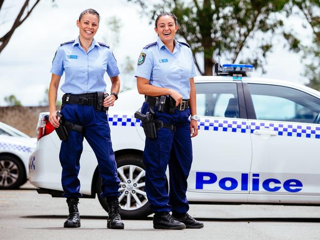 Fitzgerald (left) and Moore are both Police Officers at Mt Druitt LAC. Picture: Jonathan Ng