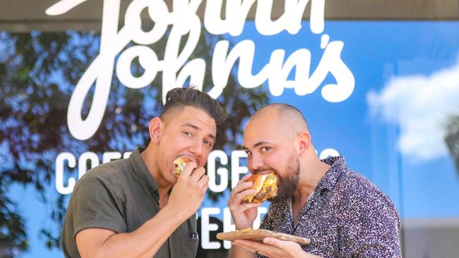 Popular ice-cream shop Johnn Johnn's is expanding and adding a burger joint – Burger Yard. Johnn Koenig's (right) business partner Matt Pratt will be looking after the burger side of things. Picture: Glenn Campbell