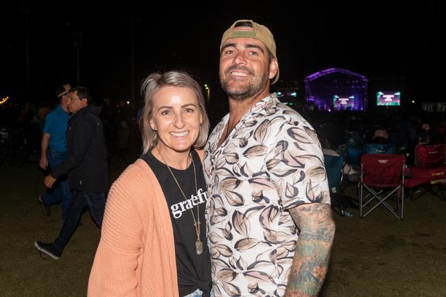 Tara and Nathan at Legends on the Lawn at Harrup Park Country Club.Picture: Michaela Harlow