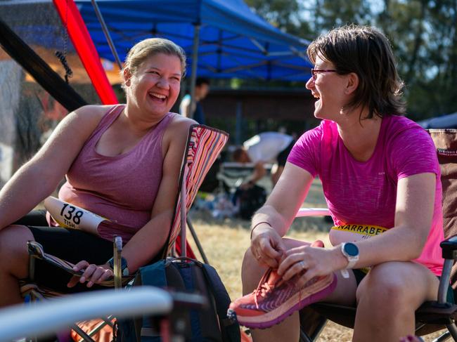 They race from 6pm till 6am, running the equivalent of two and bit marathons. Picture: Marilia Ogayar