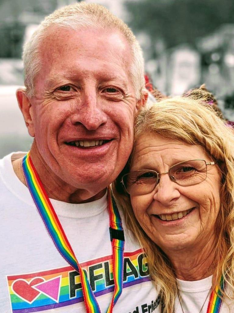 His parents Mark and Faye Leveson.