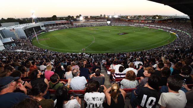 A packed house at Ikon Park for the first AFLW game. Picture: Rob Leeson