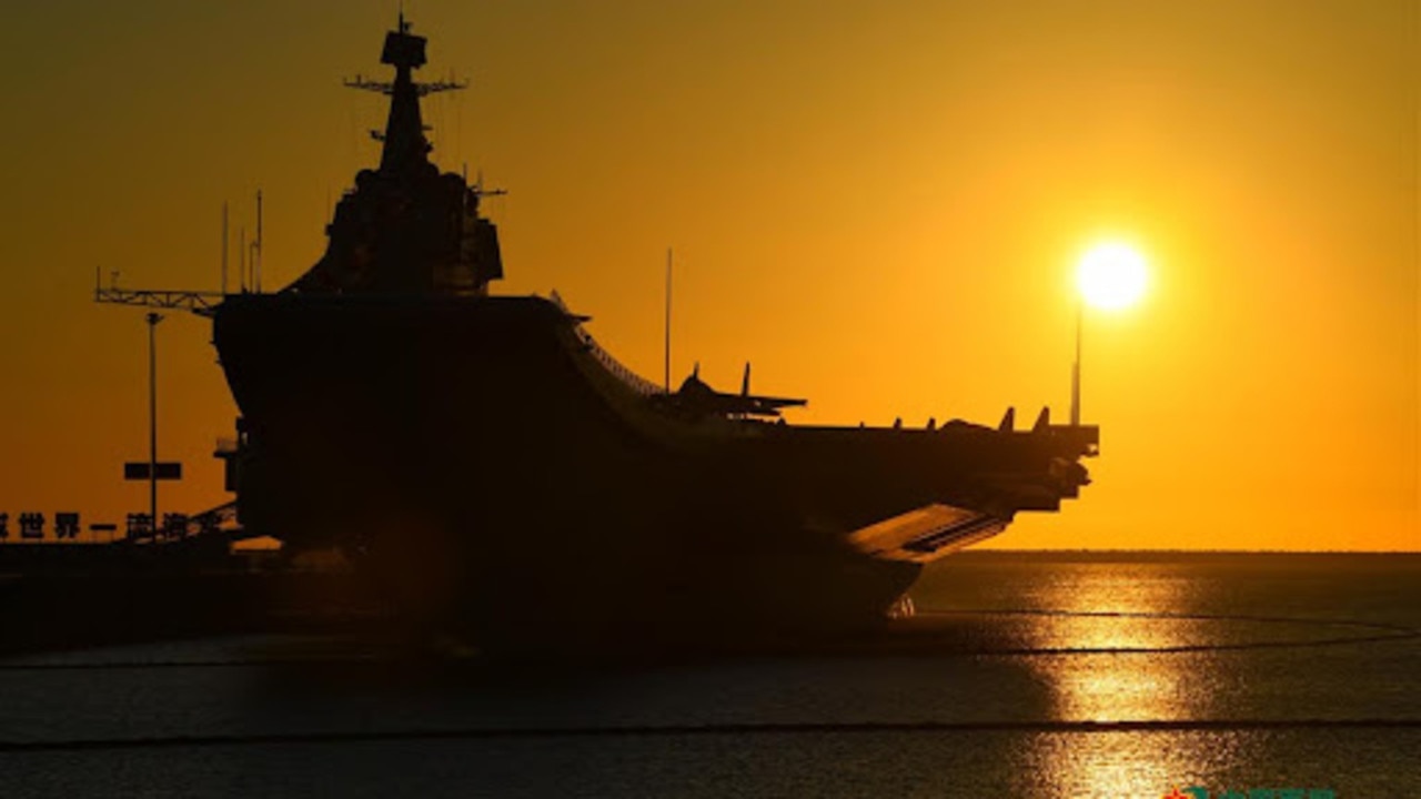 The Chinese aircraft carrier PLAN Shandong. Based on a Cold War era Soviet Union design, this ship was launched in 2017 as China’s first home-built aircraft carrier. Source: China MoD