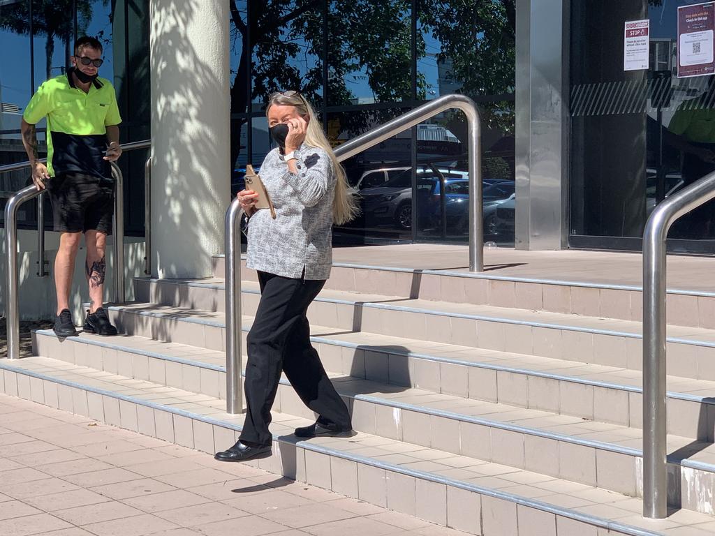 Lee Vivienne Pilcher who is charged with breaching health order and obstructing police leaves Maroochydore Magistrates Court. Picture: Aisling Brennan