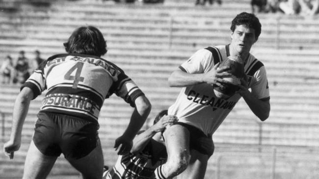 Peter Jackson playing for Brisbane South at the start of his rugby league career — his death was the earlier “public case” at the school.