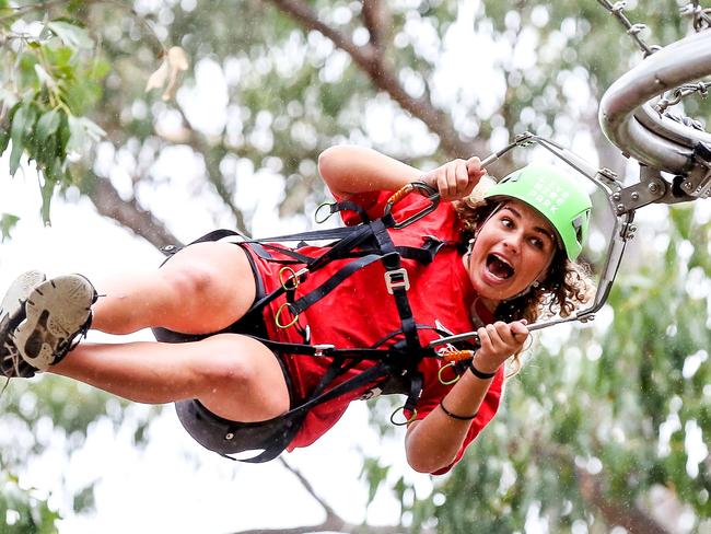 outdoor adventure park to be completely powered by nature, Live Wire Park.The park has been thoughtfully designed to have a minimal impact on the environment whilst delivering exhilarating outdoor adventure from the unrivalled treetops of the Otway Ranges. The power is solar, whilst all water on site is collected, used, and treated to reduce waste and optimize the use of natural resources.The park features AustraliaÕs most extreme zip line, the 525-metre-long Shockwave Zip Coaster, while other circuits will have thrill seekers gliding, zipping and climbing through a range of obstacles high In the treetops.We would love to set up a photo with a couple of kids zipping through the trees and enjoying some good-old outdoor adventure during the holidays.The park is located in the heart of VictoriaÕs Great Ocean Road region in Lorne. Ruby Jolley. Picture- Nicole Cleary
