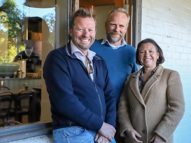 Sam and Sonia Tooley (left and far right (of South Coast Food and Wine Festival, with Jelle Hilkemeijer of Berry Sourdough Cafe (centre). Picture: Jenifer Jagielski