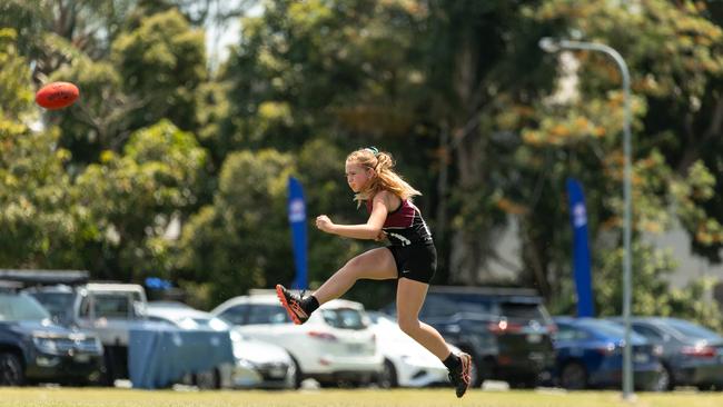 Action from the AFLQ Schools Cup State Finals. Picture: AFLQ.