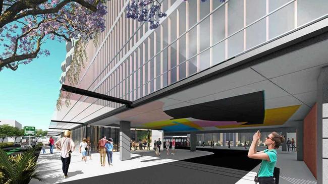 BLOCK REDEVELOPMENT: Rockhampton Region mayor Margaret Strelow revealed Council's bold plans for the long vacant Wintergarden Theatre site on Alma St. Picture: Contributed