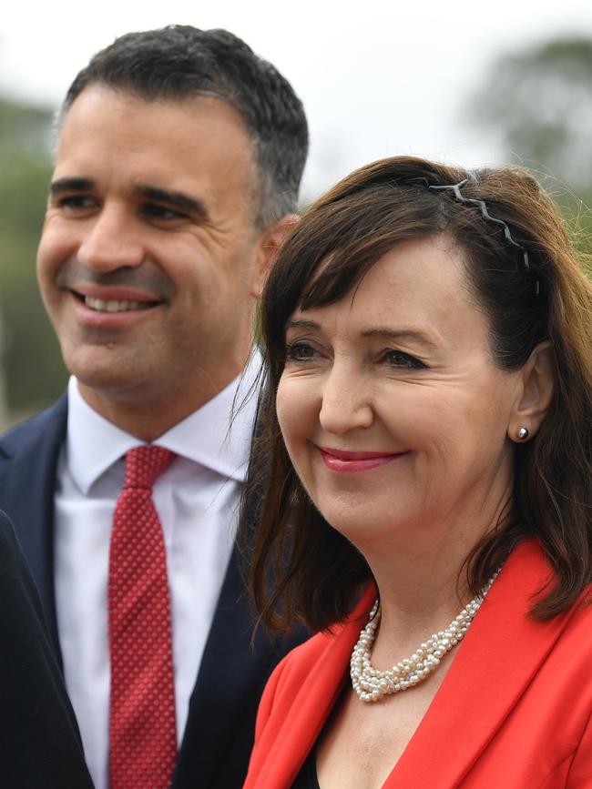 Opposition Leader Peter Malinauskas and deputy Susan Close.