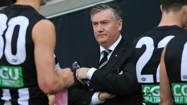 Eddie McGuire wasn’t impressed with Collingwood’s loss to Carlton. Picture: Wayne Ludbey